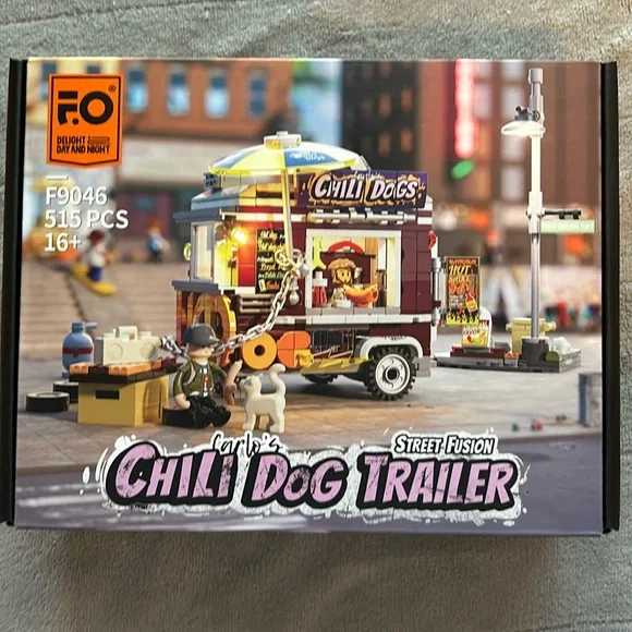 Chili Dog Trailer Stand Lego - Like Building Set - Picture 3 of 9